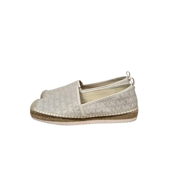 Michael Kors Womens Size 9 Lenny Logo Jaquard Espadrilles Slip On Platform - Picture 5 of 8